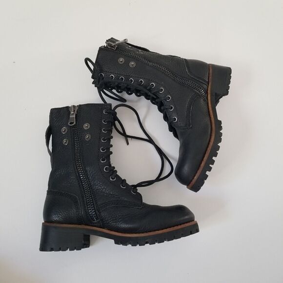 KLR Blake Black Leather Studded Moto Boot size 6 - Picture 9 of 11